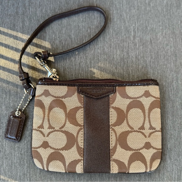 Coach Handbags - Coach brown signature wristlet